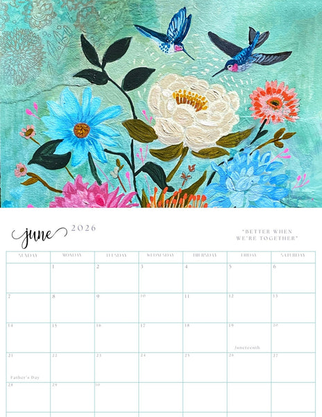 "Big Love" 2026 Cathy Nichols Wall Calendar