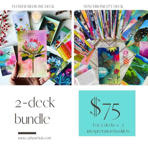 Oracle Bundle of 2 Decks - Flower & Synchronicity