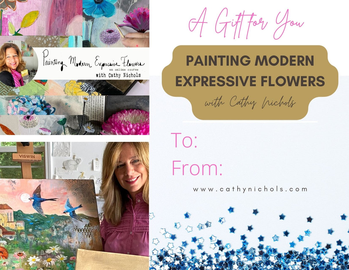 Painting Modern Expressive Flowers - Updated WITH NEW ZINNIA