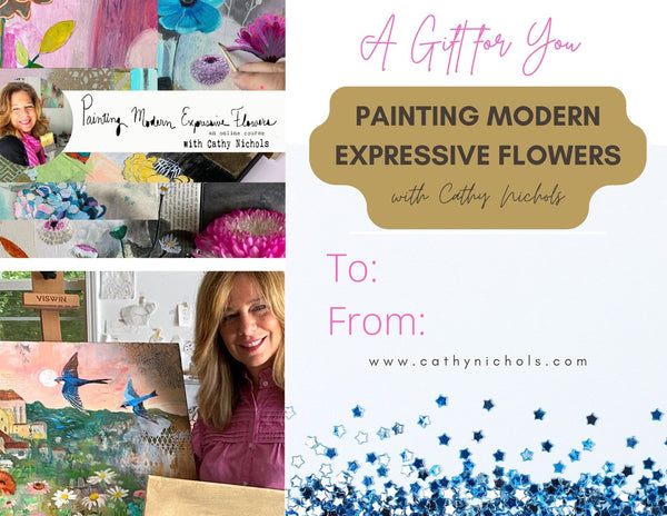 Painting Modern Expressive Flowers - Updated WITH NEW ZINNIA LESSON