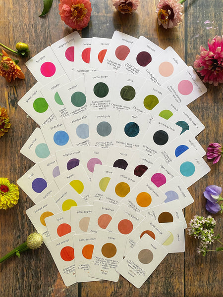 True Colors - Artist Paint-Mixing Flash Cards