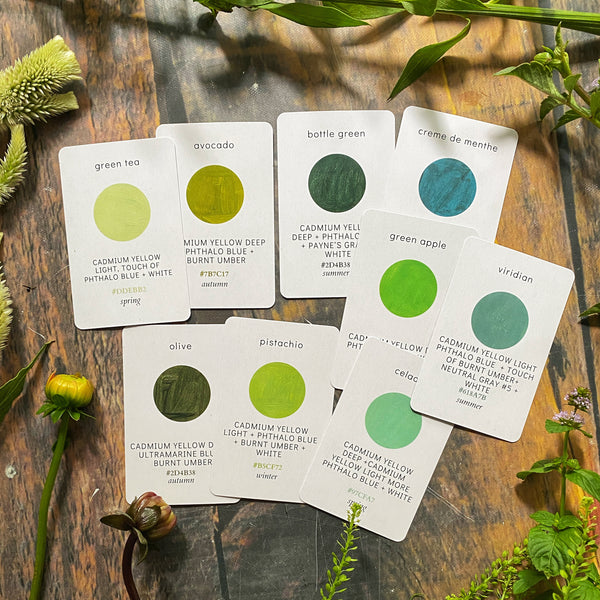 True Colors - Artist Paint-Mixing Flash Cards