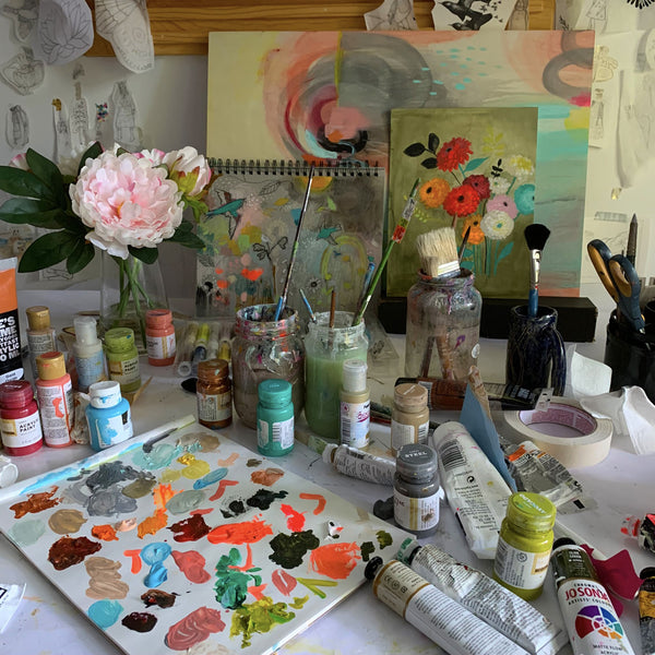 Painting Modern Expressive Flowers - Updated WITH NEW ZINNIA LESSON