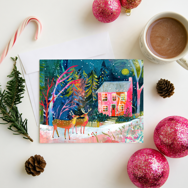 Sugarplum Dreams | Holiday Greeting Cards - 10 Cards with Envelopes