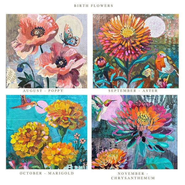 2026"Birth Flowers" 12 Card Bundle