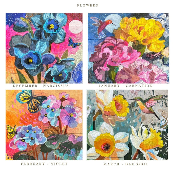 2026"Birth Flowers" 12 Card Bundle