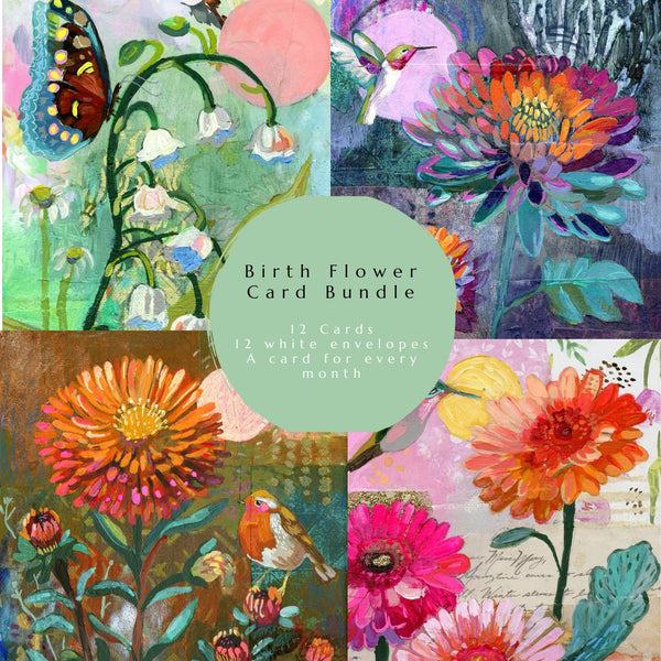 2026"Birth Flowers" 12 Card Bundle