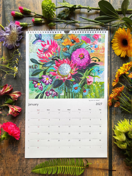 2027 "My Time to Bloom" Wall Calendar -- US and Canada Edition