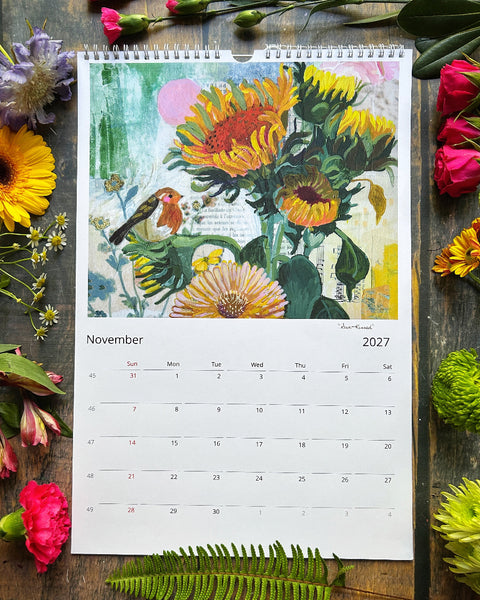 2027 "My Time to Bloom" Wall Calendar -- US and Canada Edition