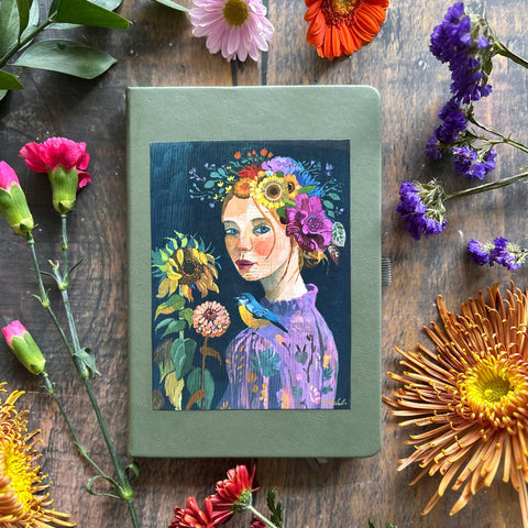 "She's Everything Gold" - Olive Green Journal