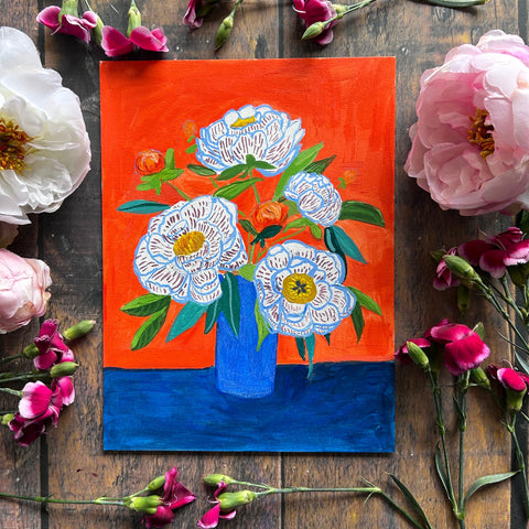 Zinnia Garden - Original Painting – Cathy Nichols