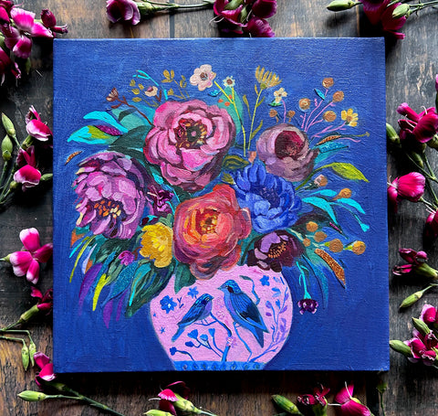 Zinnia Garden - Original Painting – Cathy Nichols