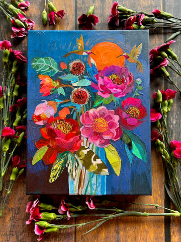 Zinnia Garden - Original Painting – Cathy Nichols