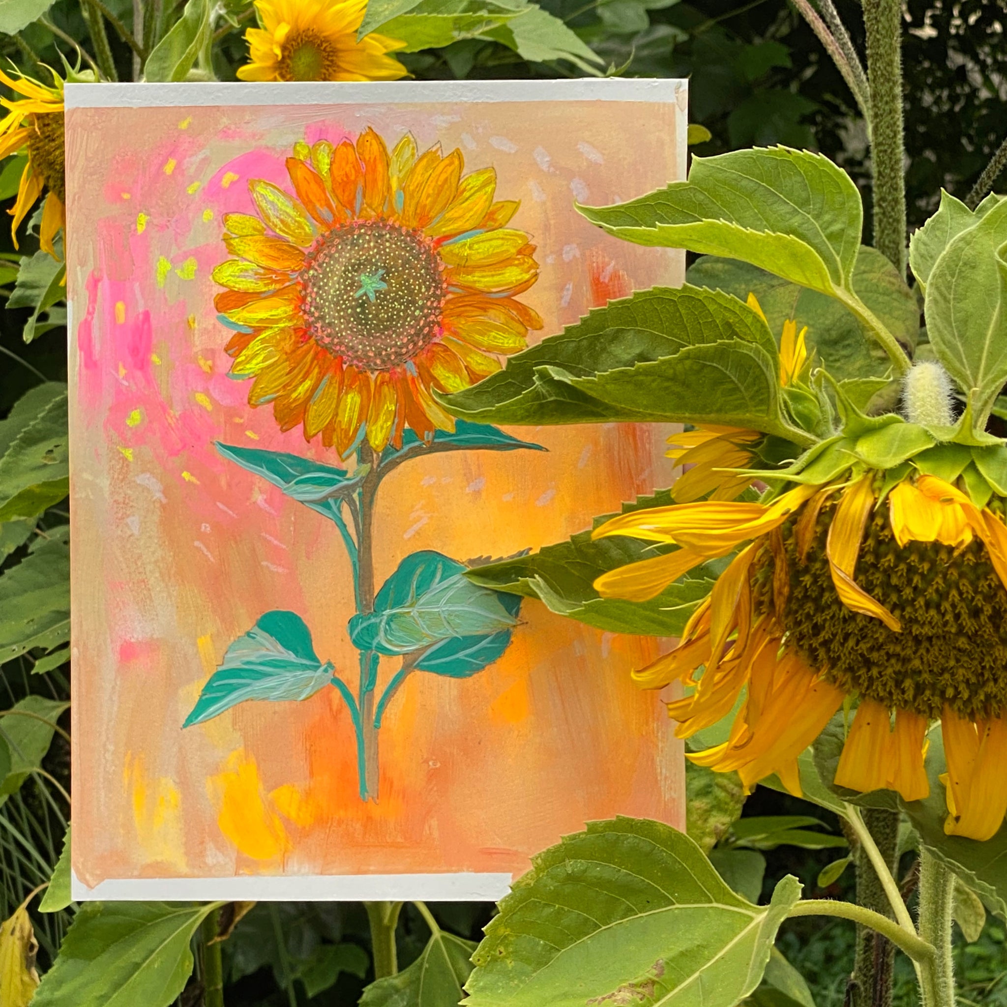 Sunflower - Original Botanical Painting on Paper – Cathy Nichols
