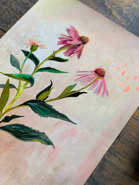 Echinacea - Original Botanical Painting on Paper
