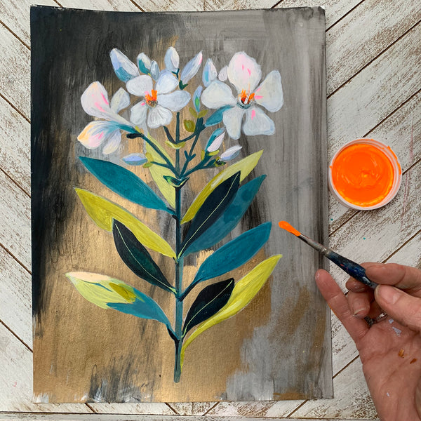 Oleander - Original Botanical Painting on Paper