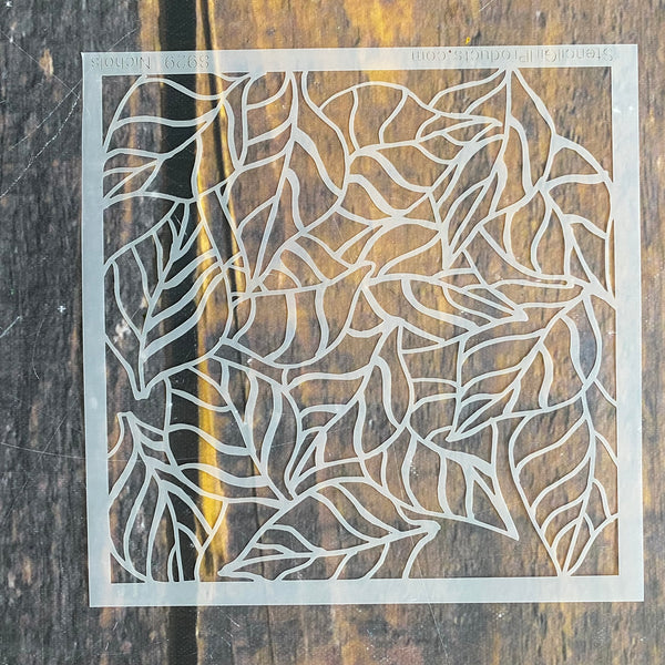 Poplar Leaves Stencil