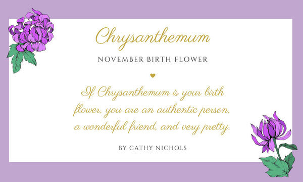 November - Chrysanthemum Birth Flower Print