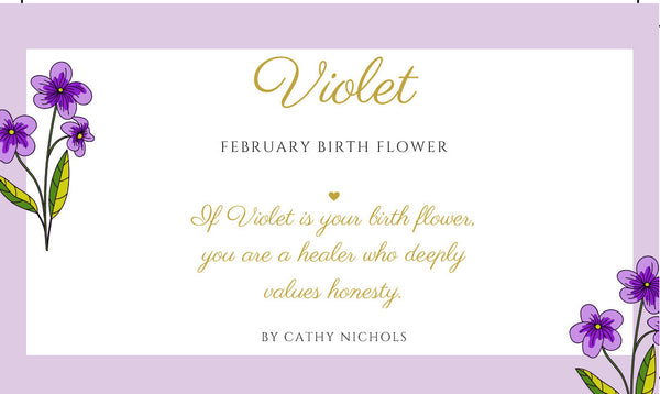 February - Violet Birth Flower Print