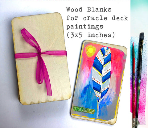 10 Wood Blanks for Oracle Card Paintings
